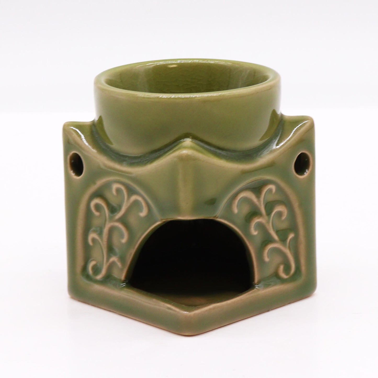Square Buddha Fragrance Warmer - Light Jade