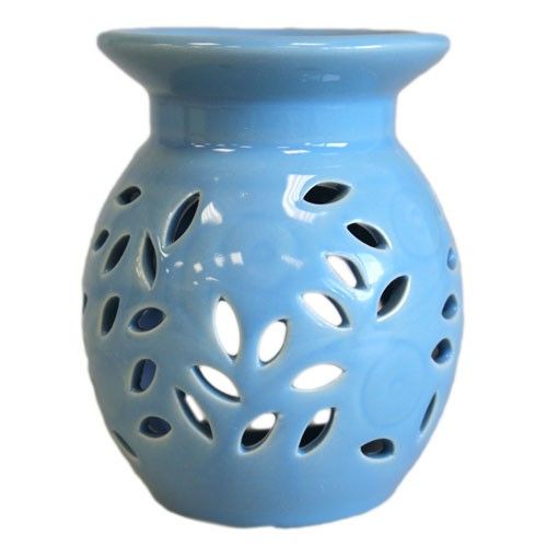 Floral Oil Warmer - Blue
