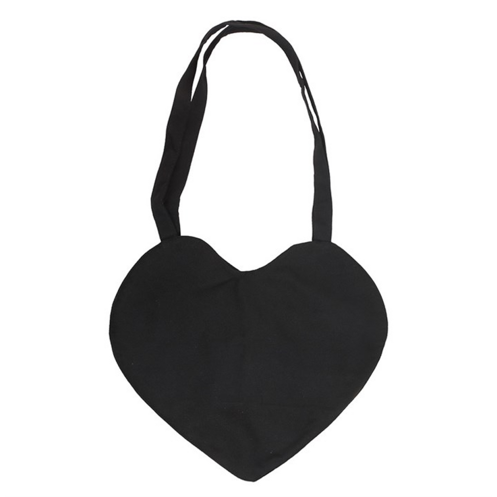 Spiderweb Heart Satin Tote Bag