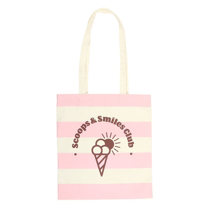 Pink Scoops & Smiles Club Polycotton Tote Bag