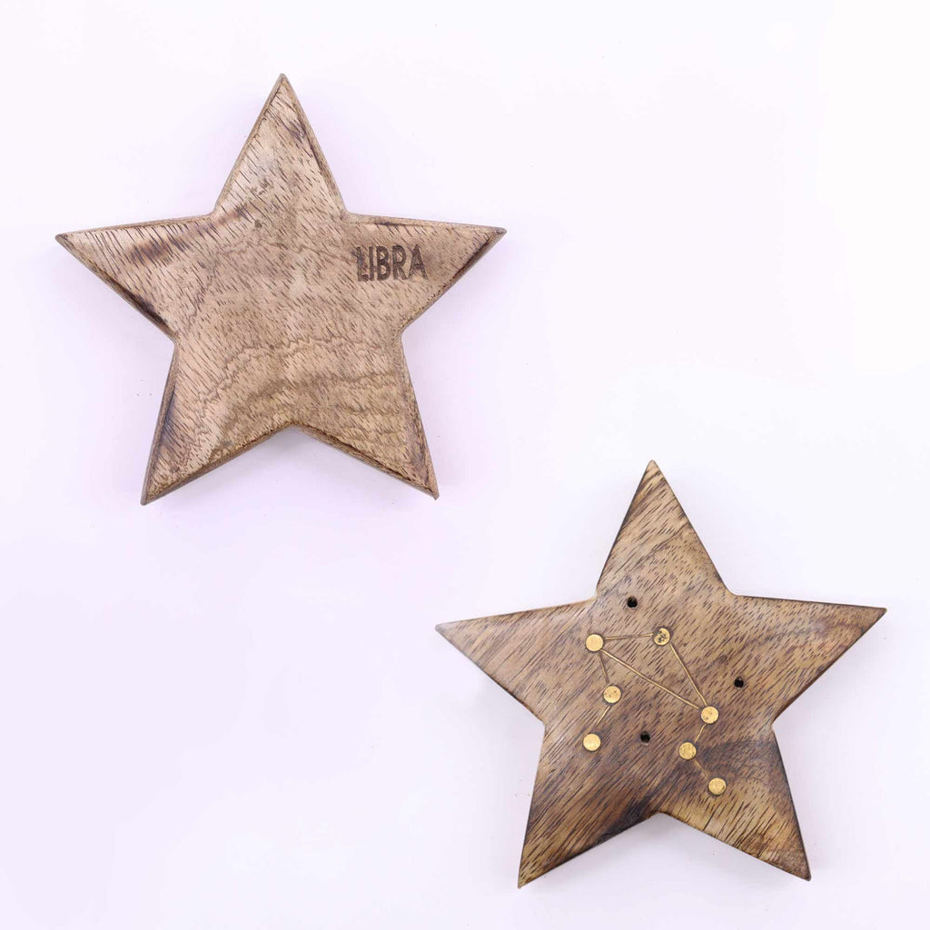 Engraved and Brass Zodiac Sign Incense Burner- Star