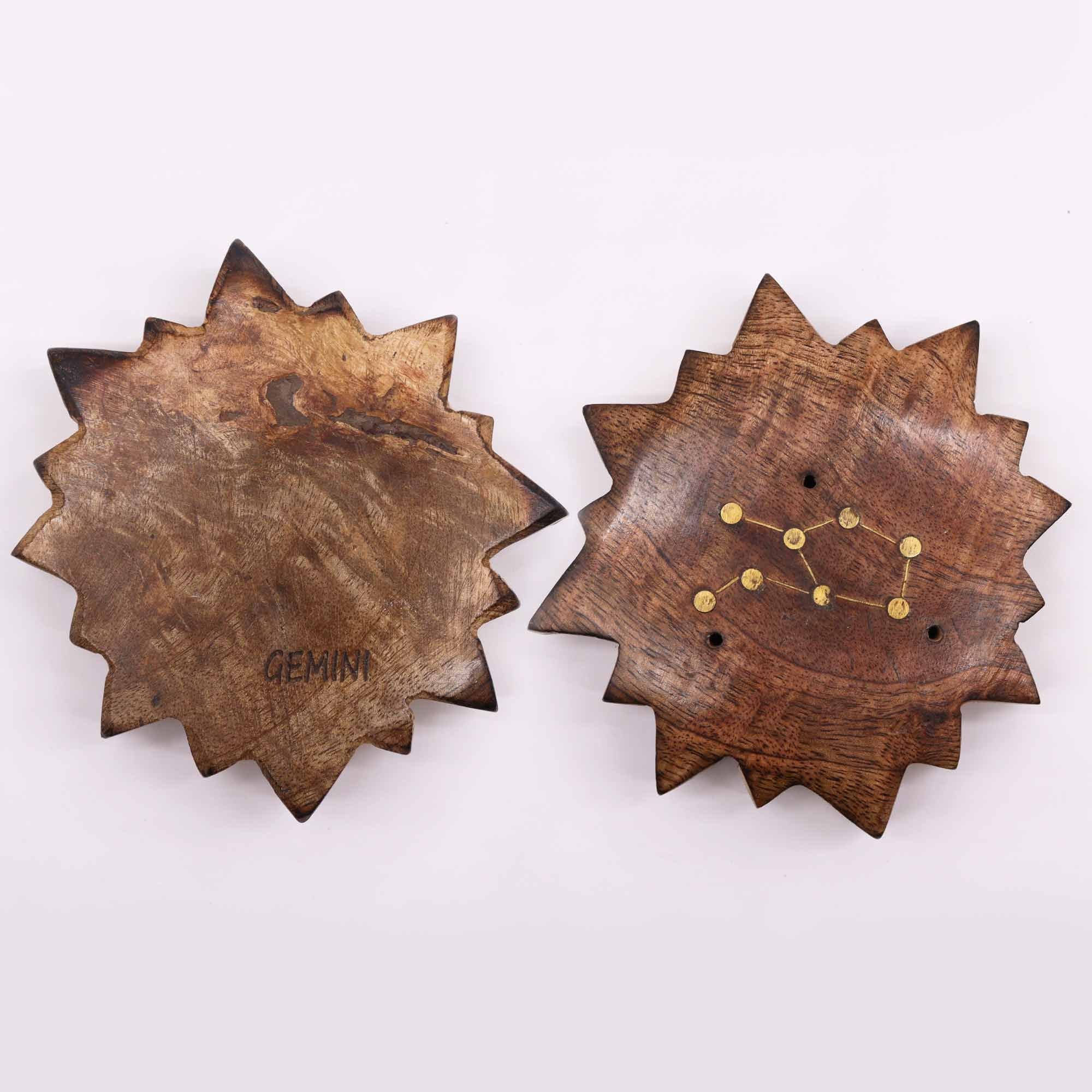 Engraved and Brass Zodiac Sign Incense Burner - Sun