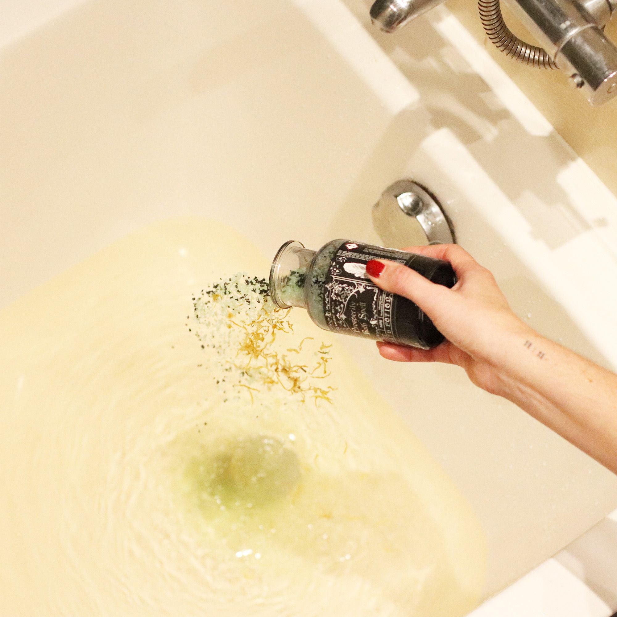 Aventurine Bath Salts & Crystal Amulet - Prosperity Ritual Set