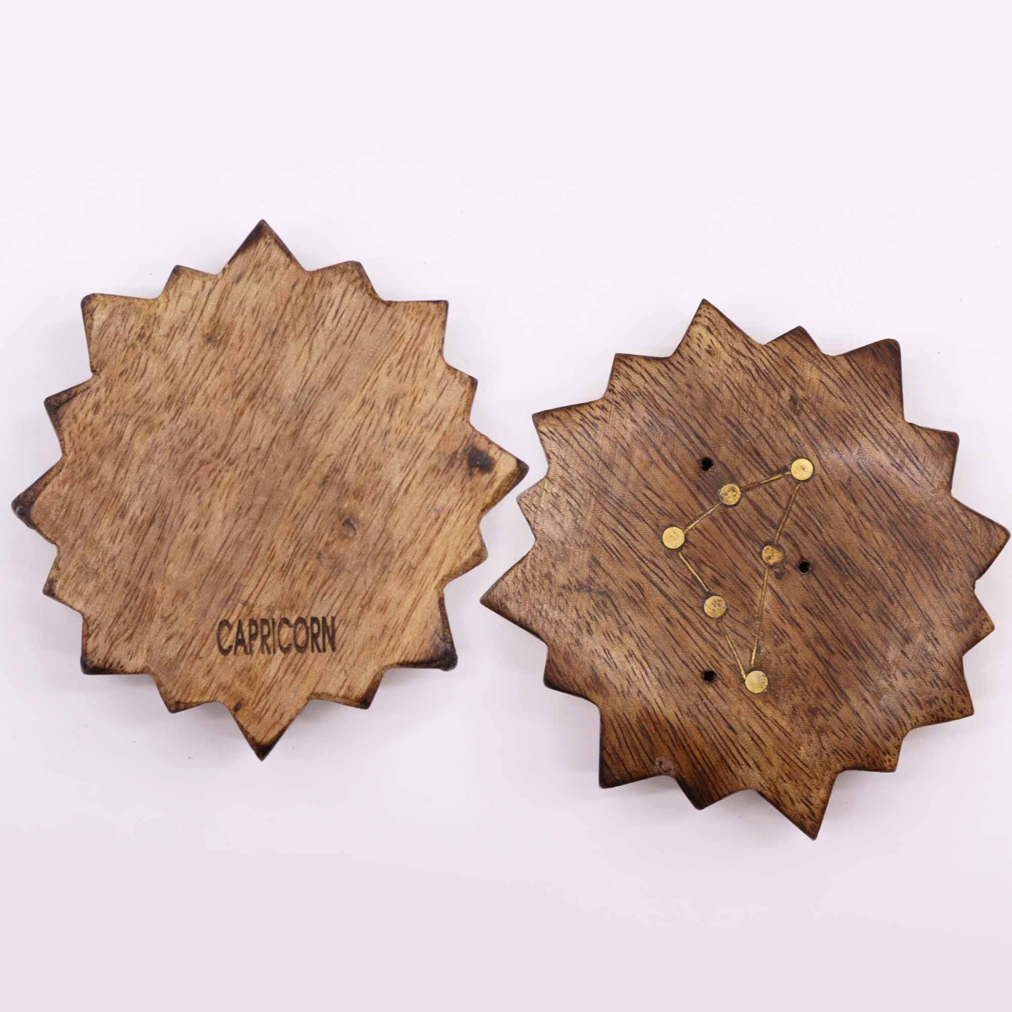 Engraved and Brass Zodiac Sign Incense Burner - Sun