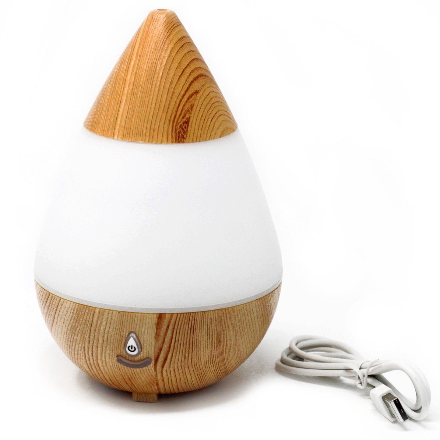 Wooden-textured diffuser with white top on a white background