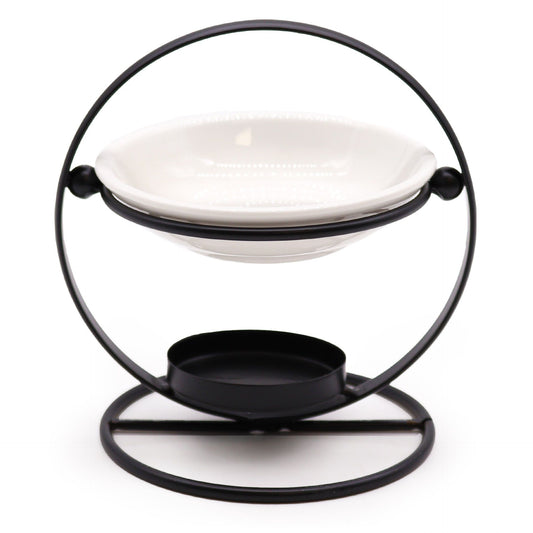 TranquilGlow Ceramic & Metal Aromatherapy Oil Burner