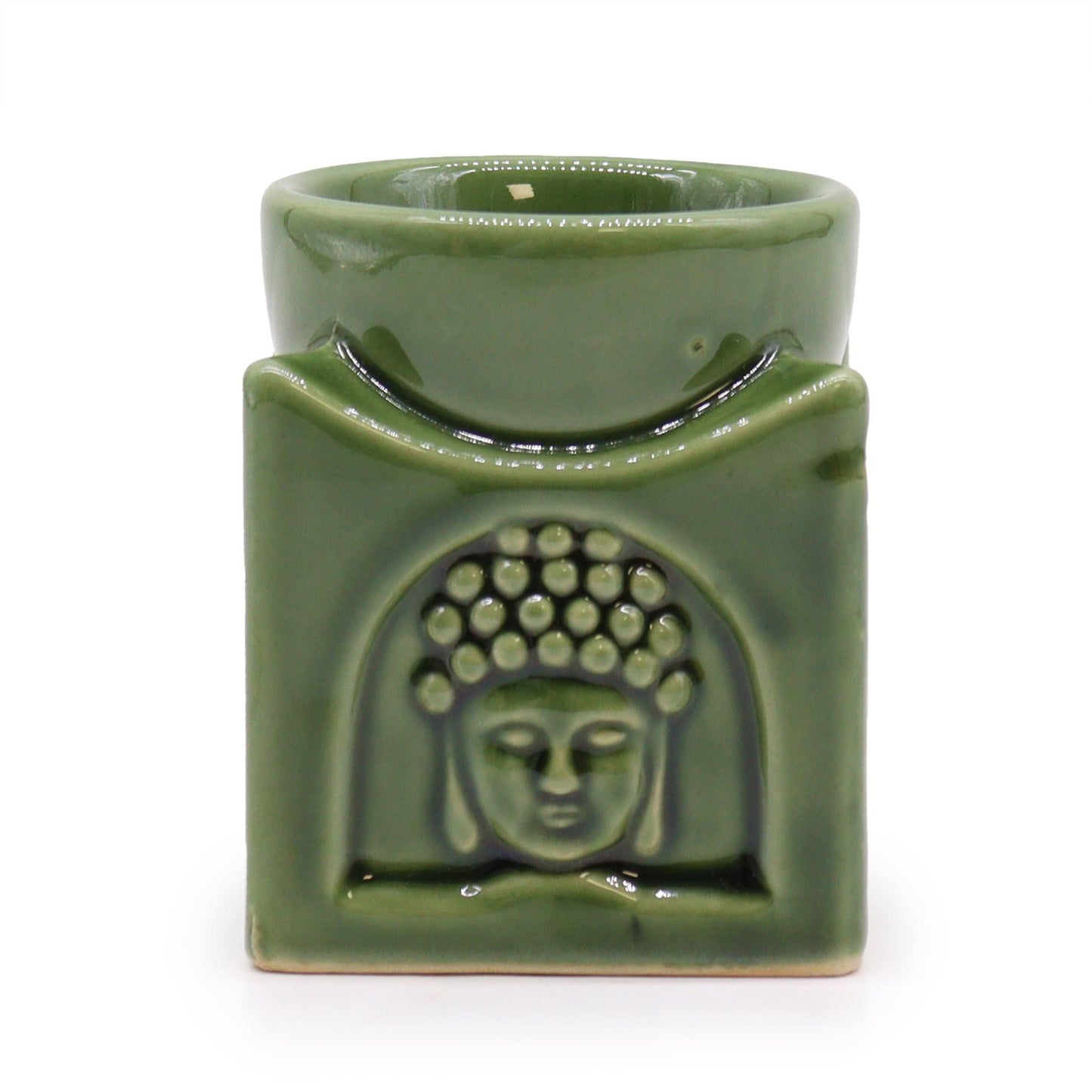 Square Buddha Fragrance Warmer - Dark Jade