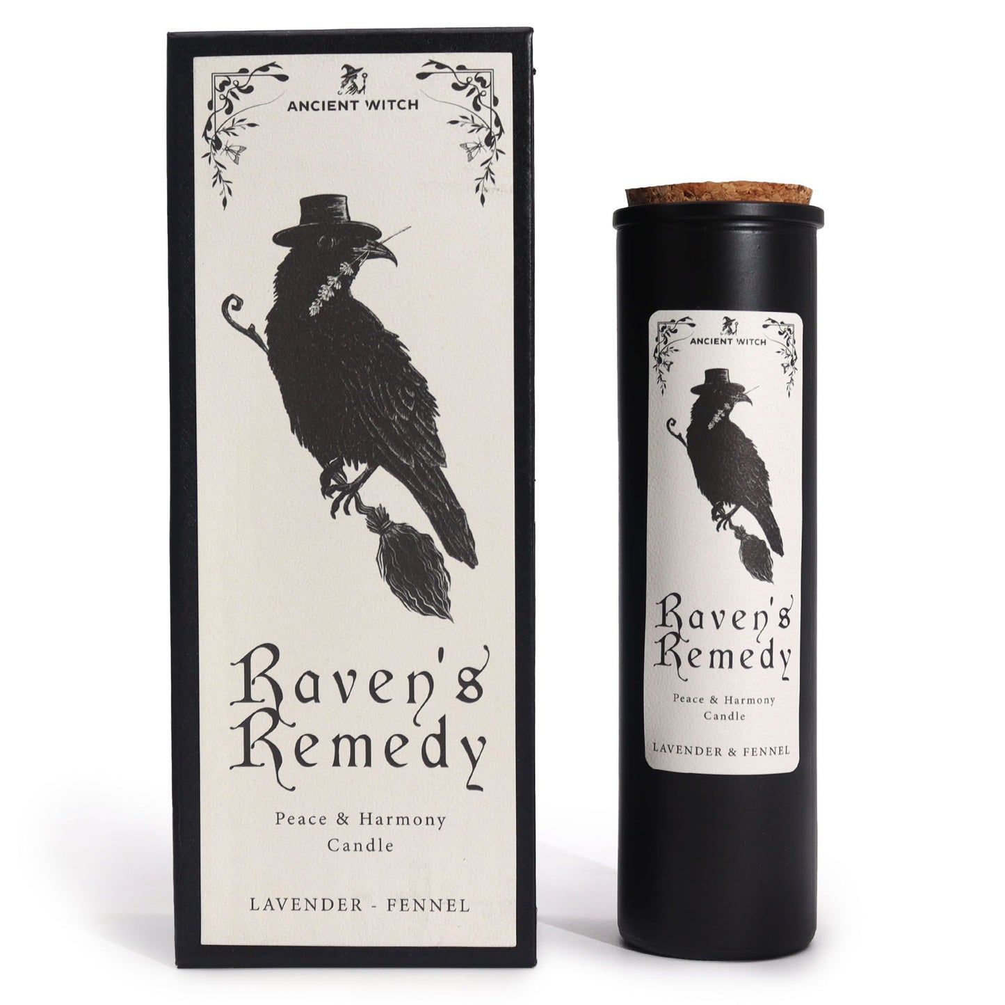 Handcrafted aromatherapy candle with lavender and fennel essential oils