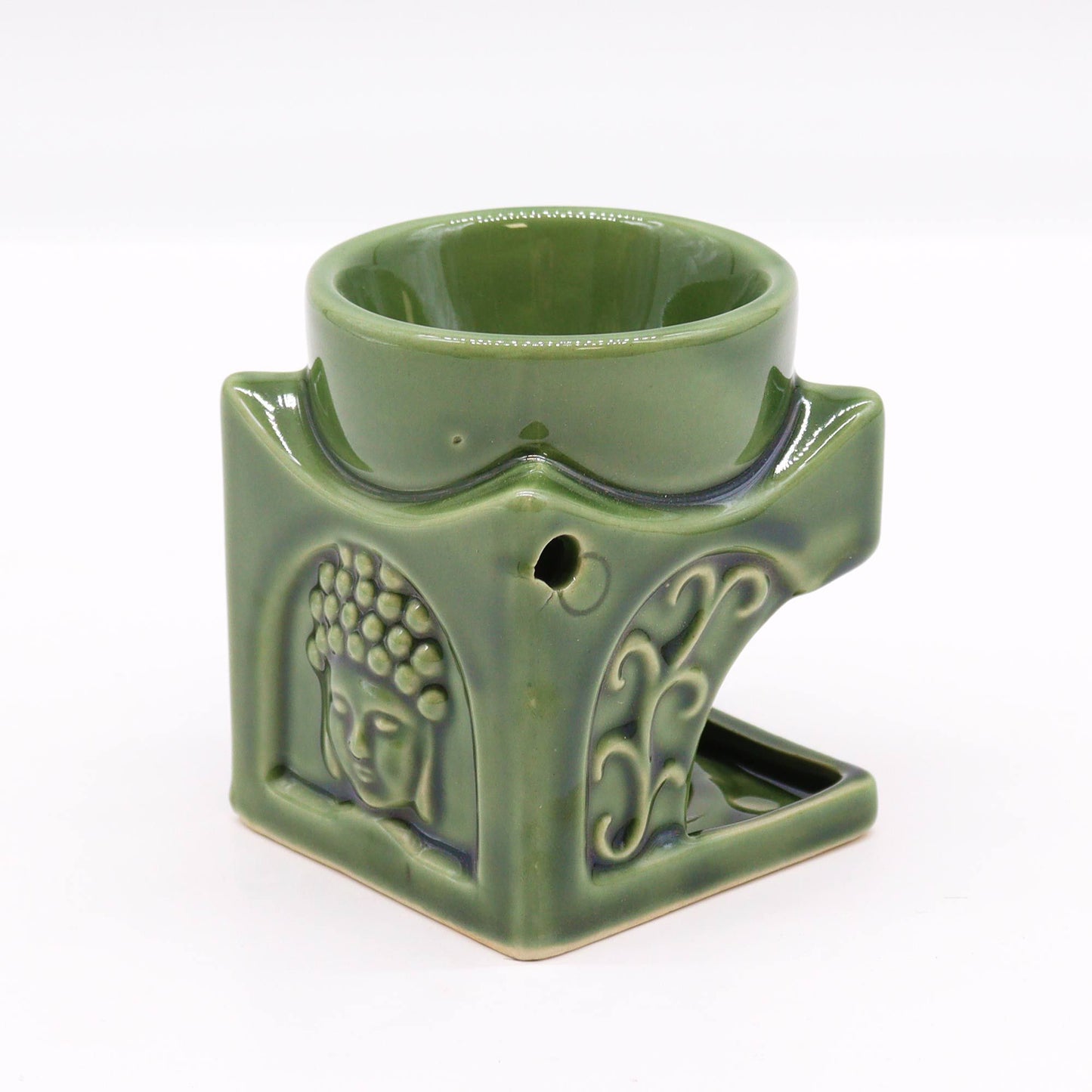 Square Buddha Fragrance Warmer - Dark Jade