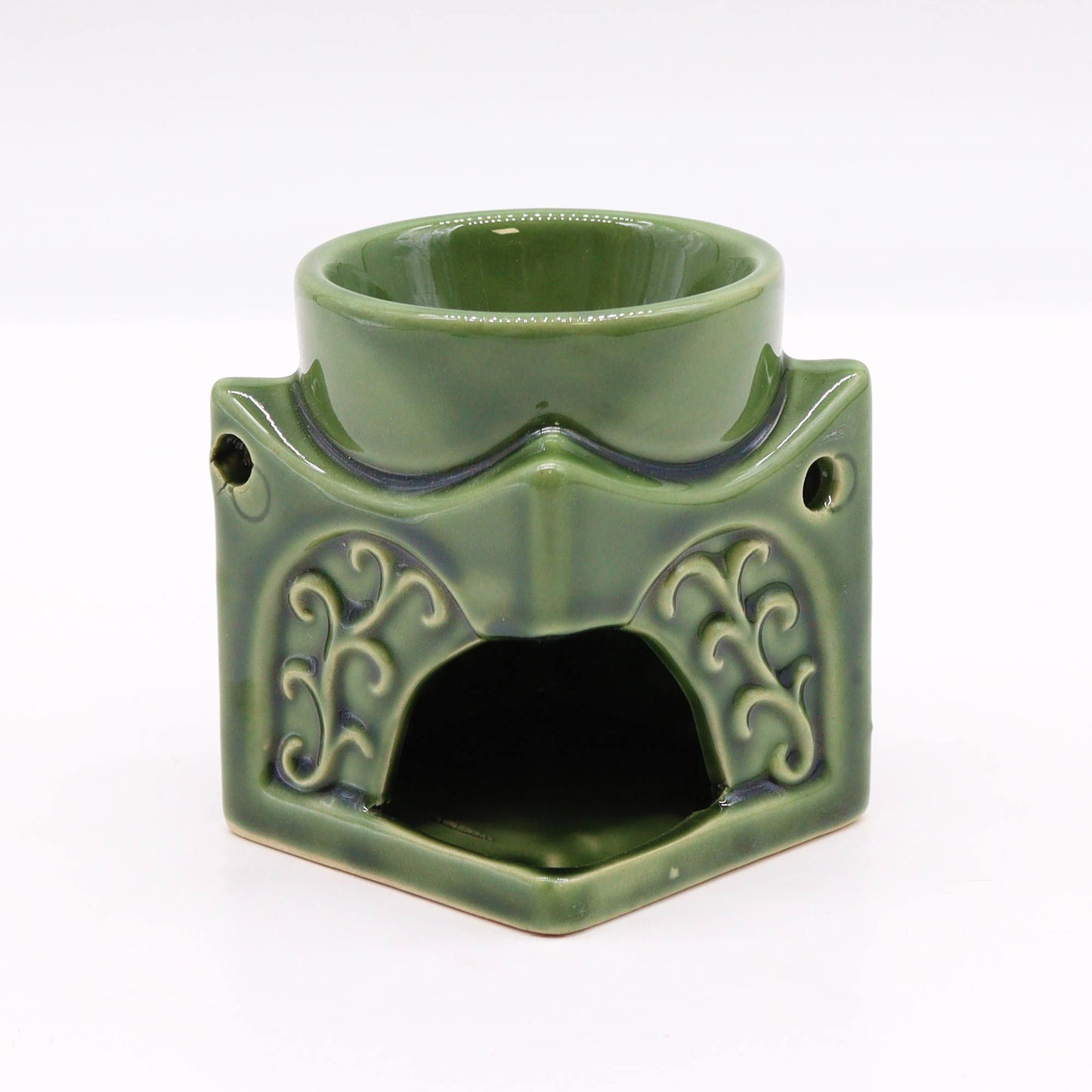 Square Buddha Fragrance Warmer - Dark Jade