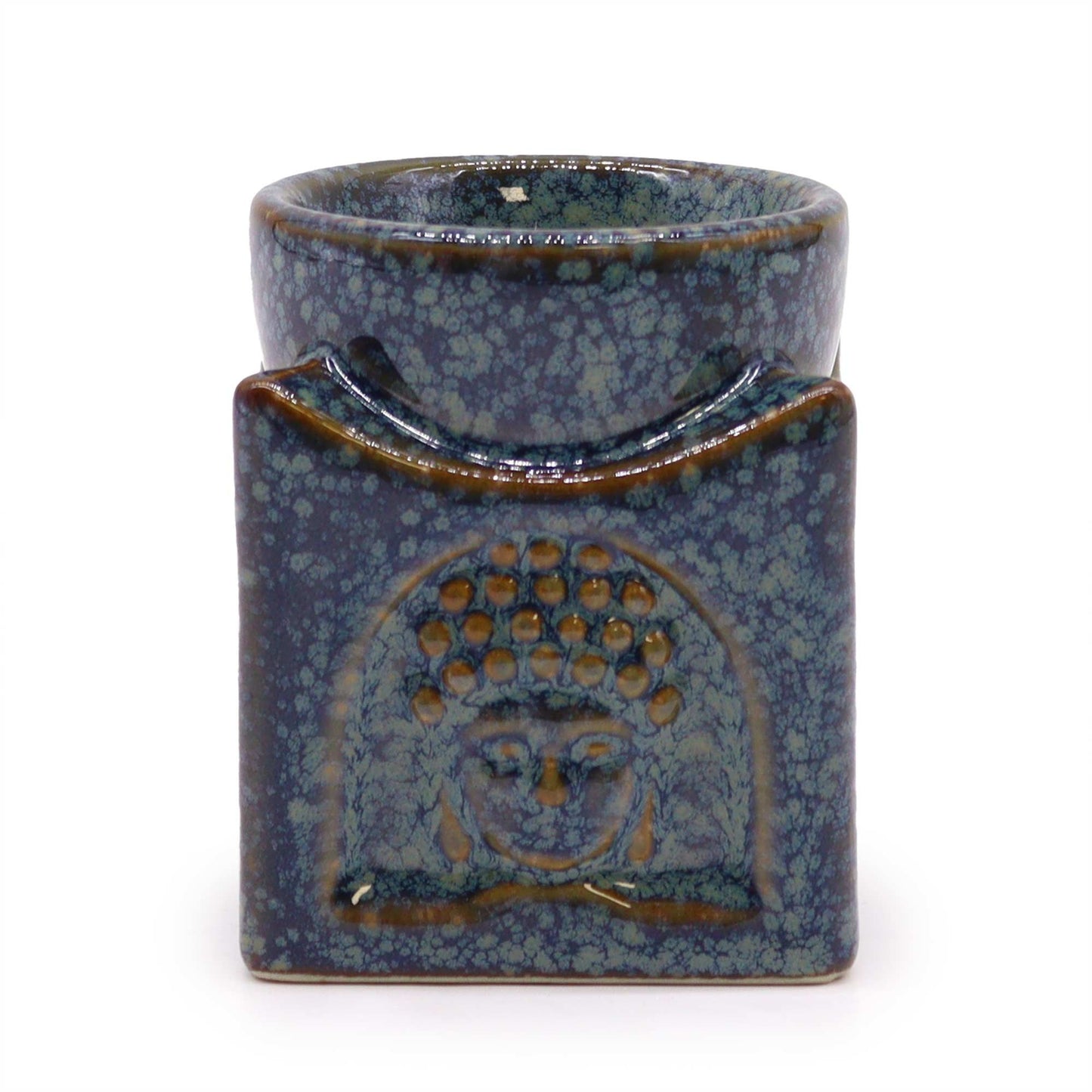 Square Buddha Fragrance Warmer - Dusty Blue