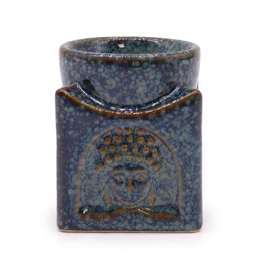 Square Buddha Fragrance Warmer - Dusty Blue