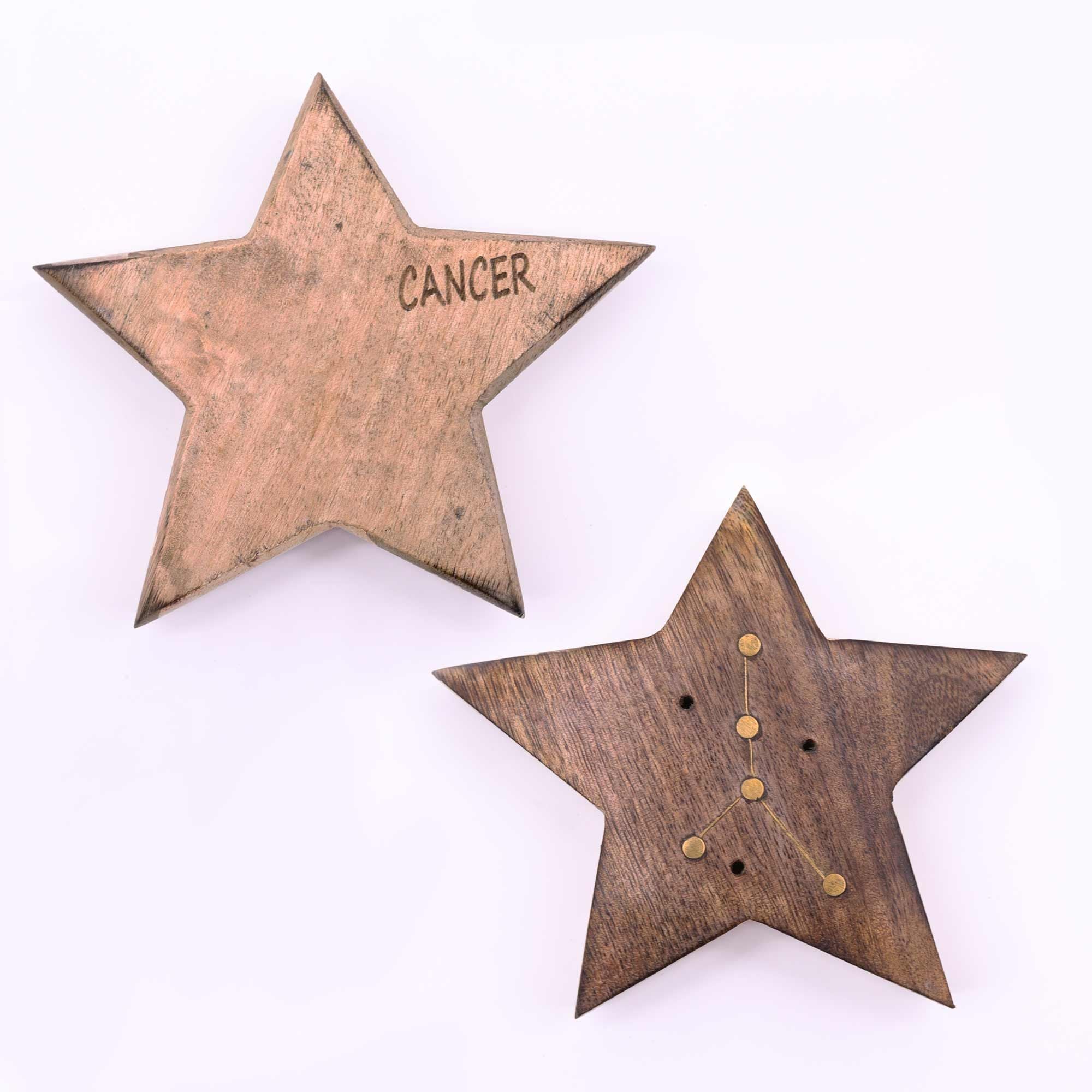 Engraved and Brass Zodiac Sign Incense Burner- Star