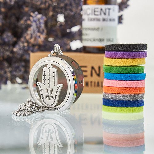Fragrance Diffuser Necklace - Hand of Fatima 30mm