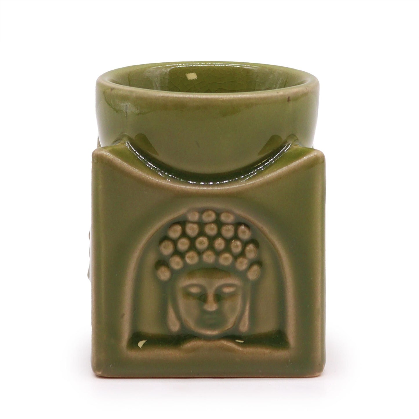 Square Buddha Fragrance Warmer - Light Jade