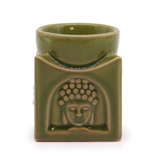Square Buddha Fragrance Warmer - Light Jade