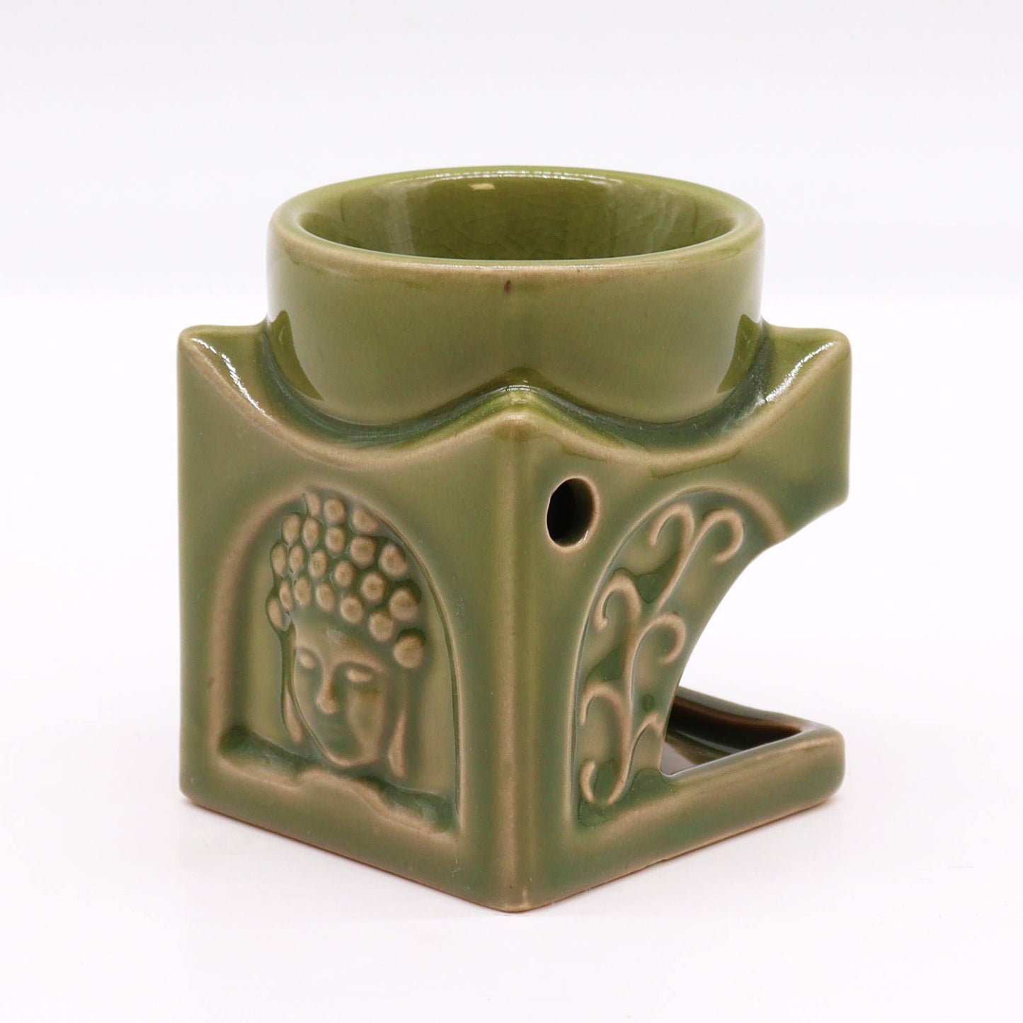 Square Buddha Fragrance Warmer - Light Jade
