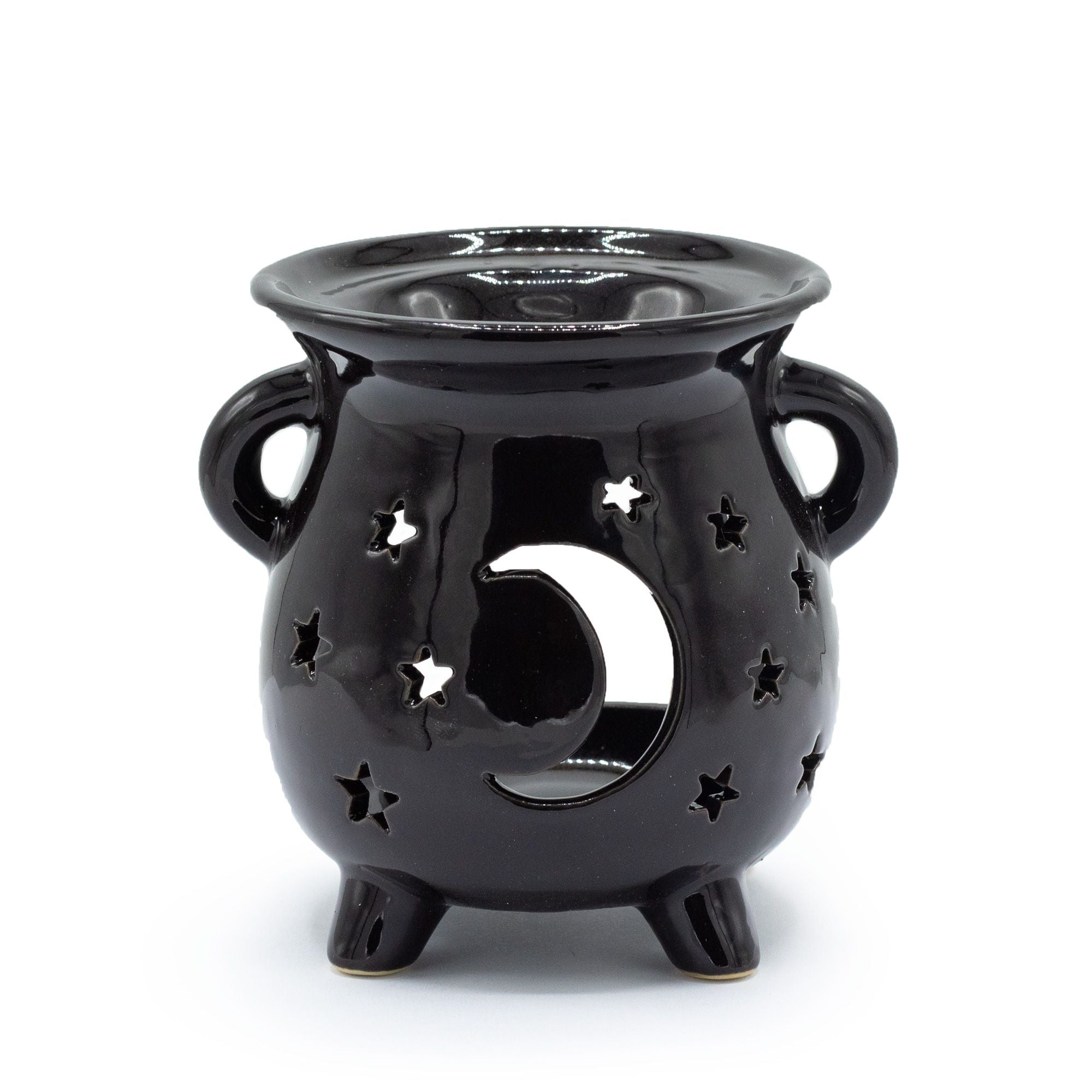 Cauldron Fragrance Warmer - Moon & Stars - Black