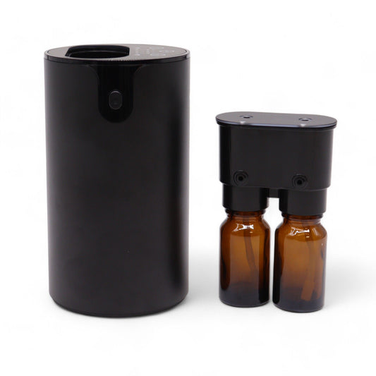 Double switchable waterless essential oil nebulizer with USB-C