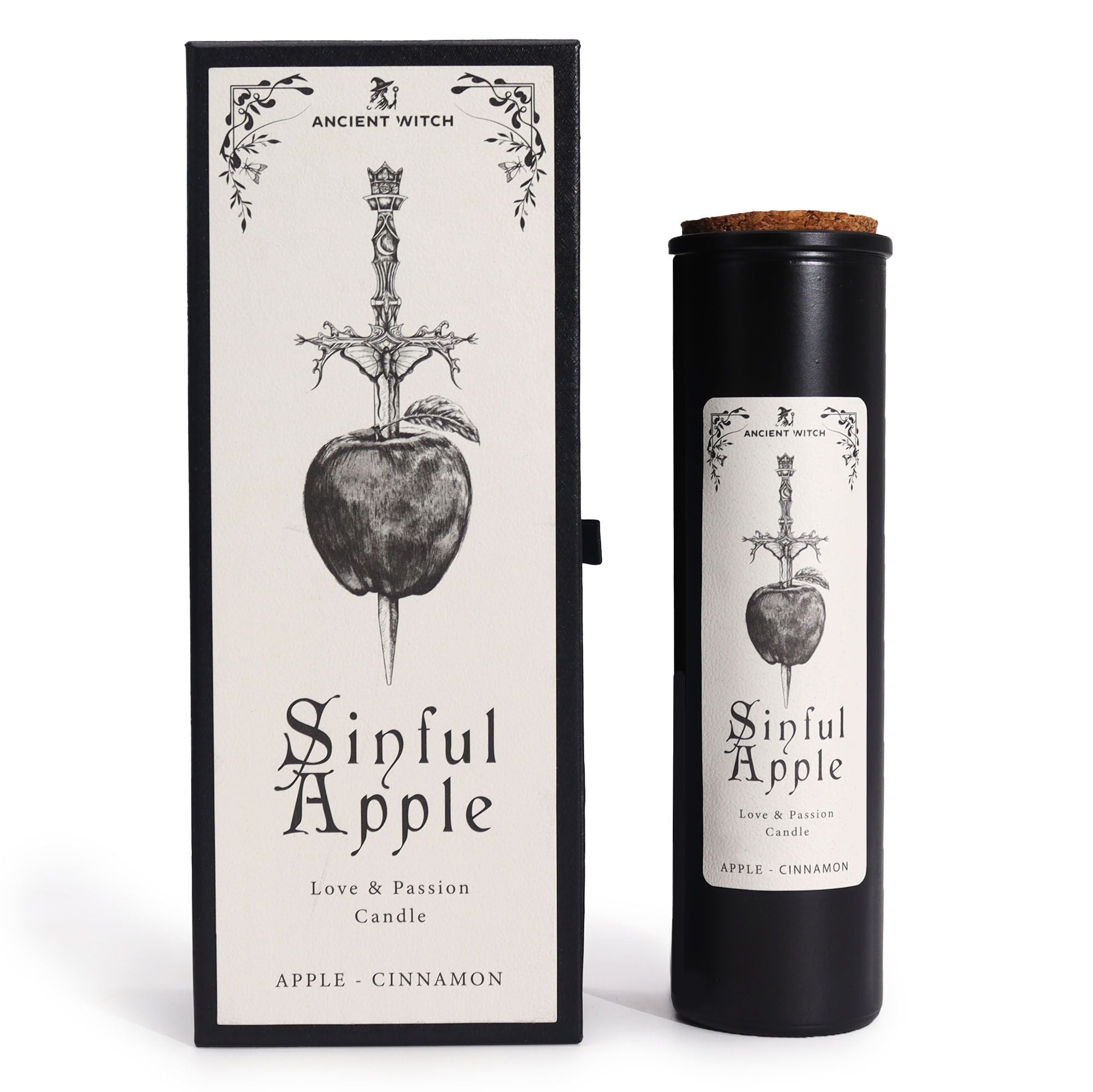 UK-made scented candle with warm apple cinnamon blend