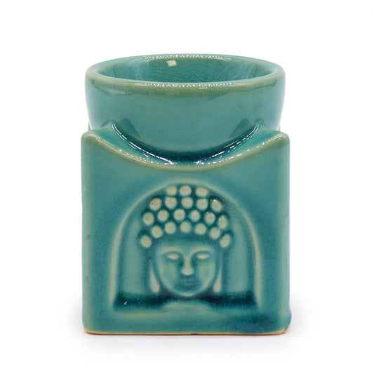 Square Buddha Fragrance Warmer - Soft Turquoise