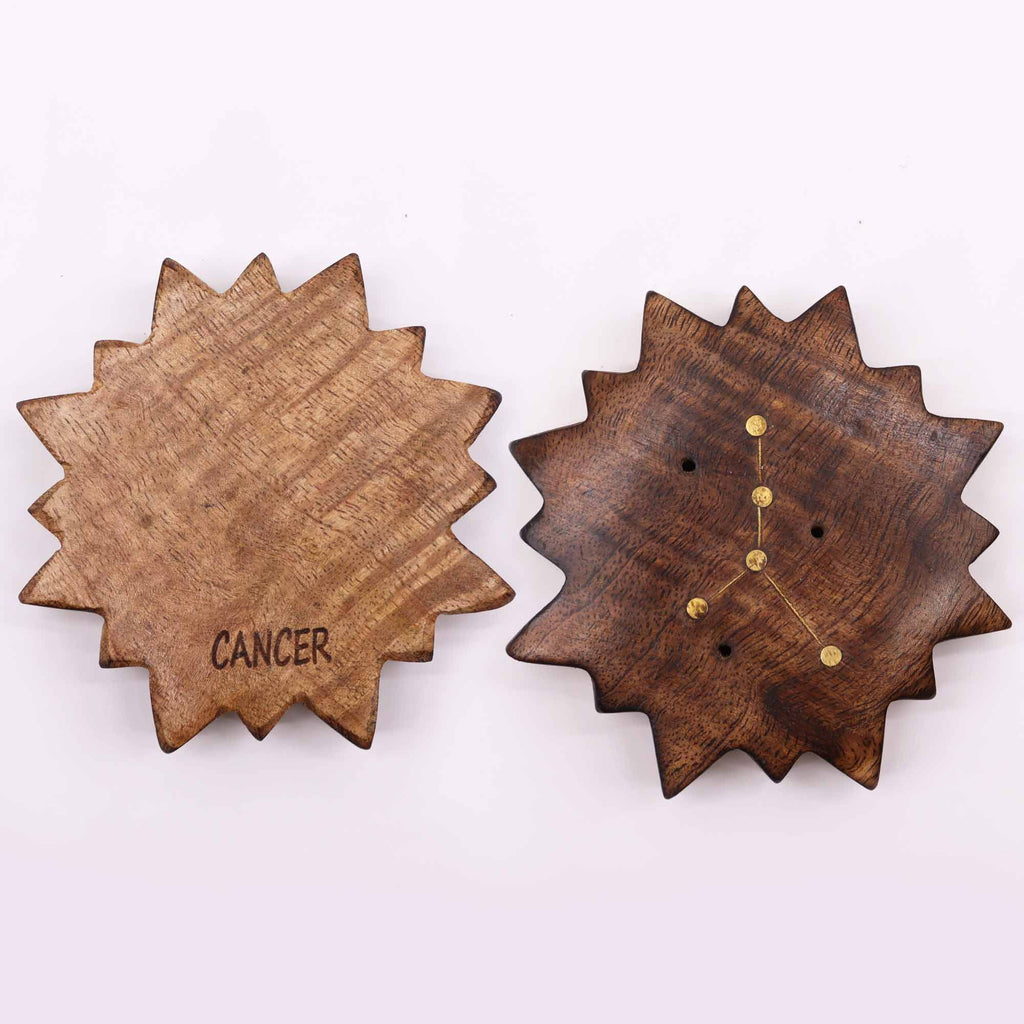 Engraved and Brass Zodiac Sign Incense Burner - Sun