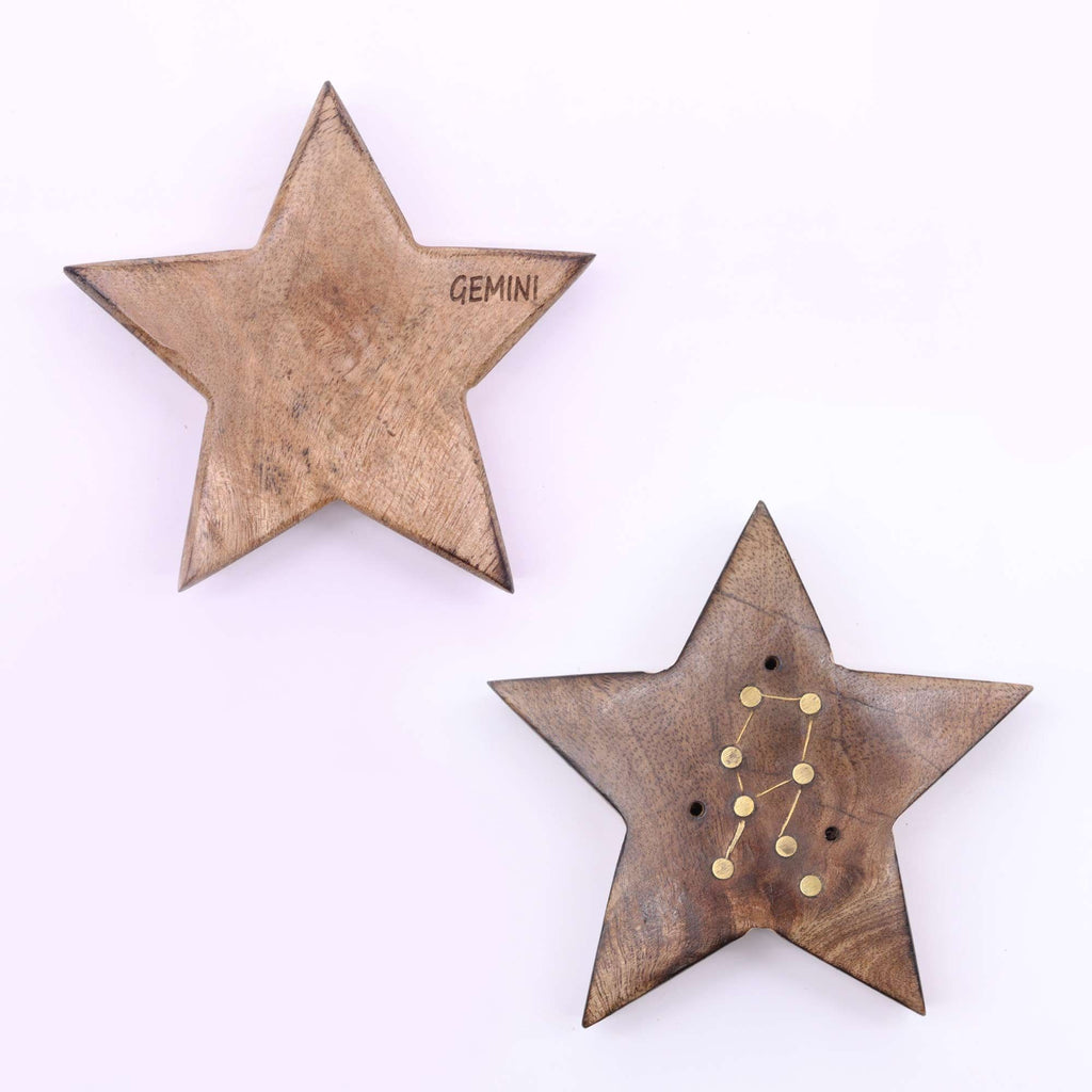Engraved and Brass Zodiac Sign Incense Burner- Star