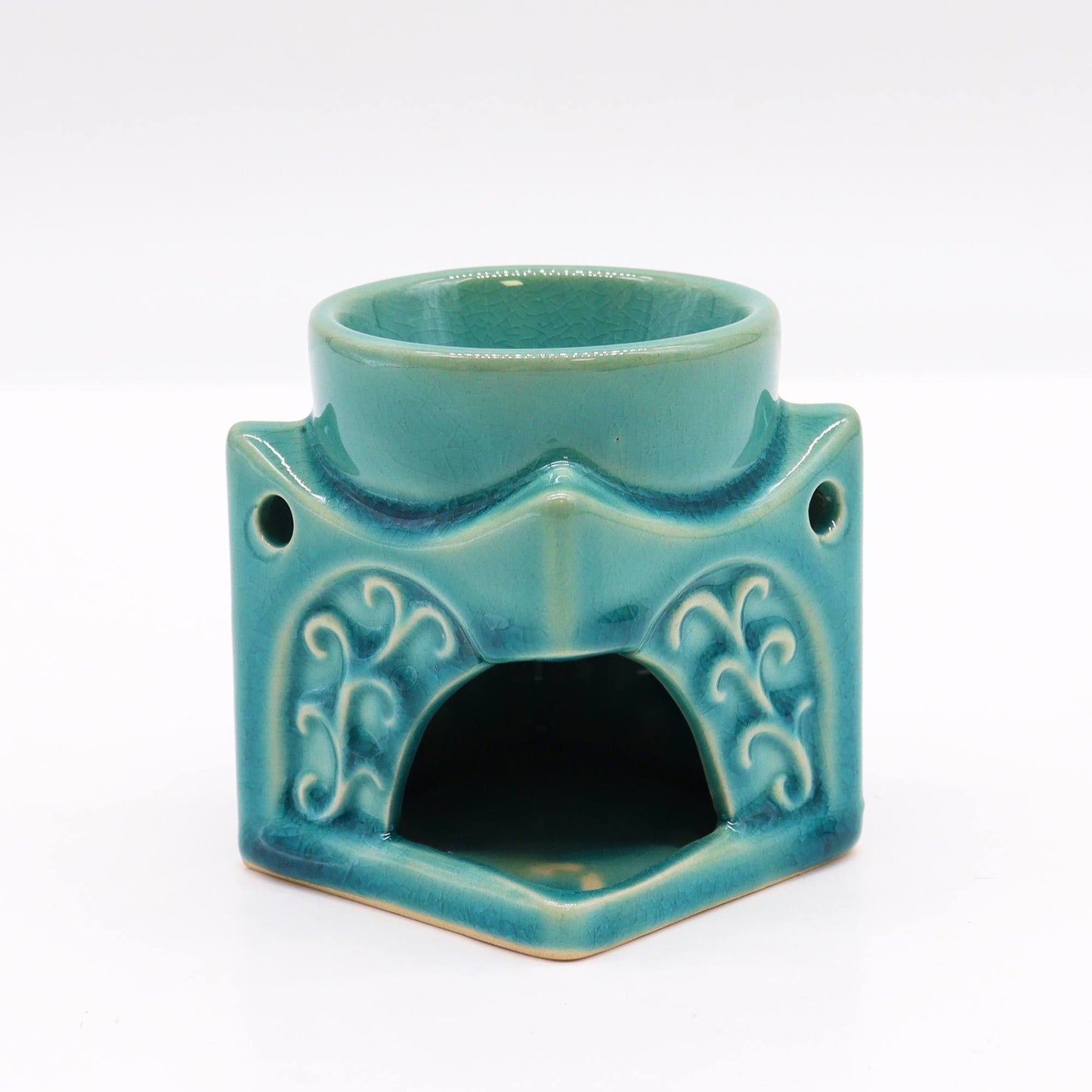 Square Buddha Fragrance Warmer - Soft Turquoise