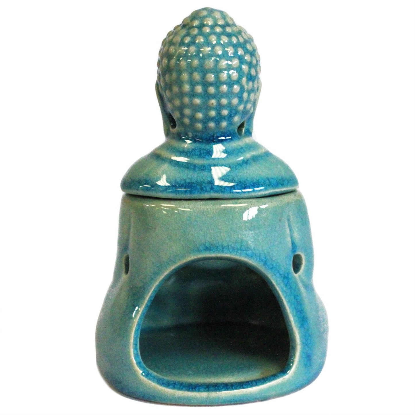 Sitting Buddha Fragrance Warmer - Blue