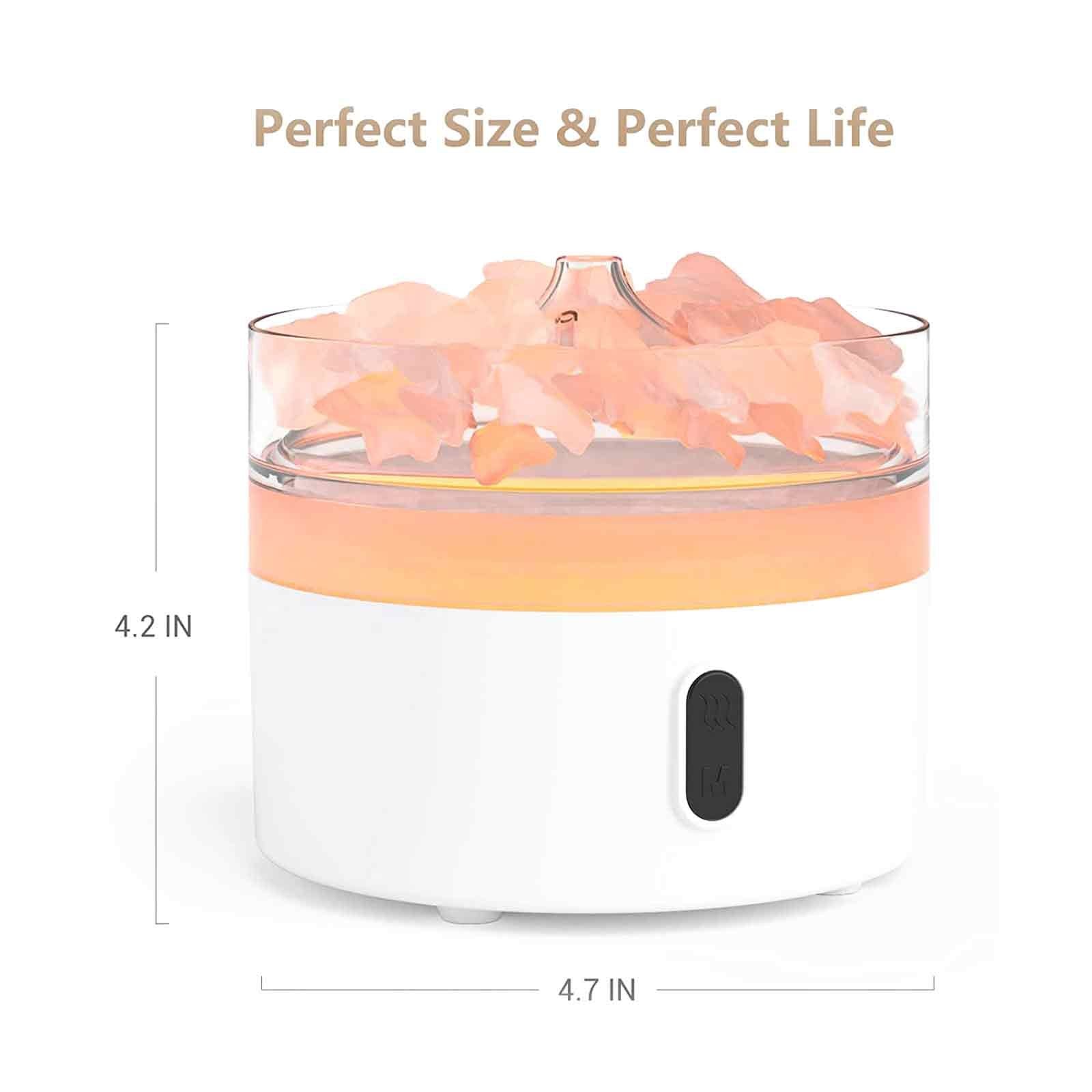 Ultrasonic diffuser with authentic Himalayan salt crystals and night light