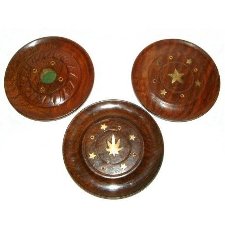 Wood Disc 10cm (Cone & Incense)