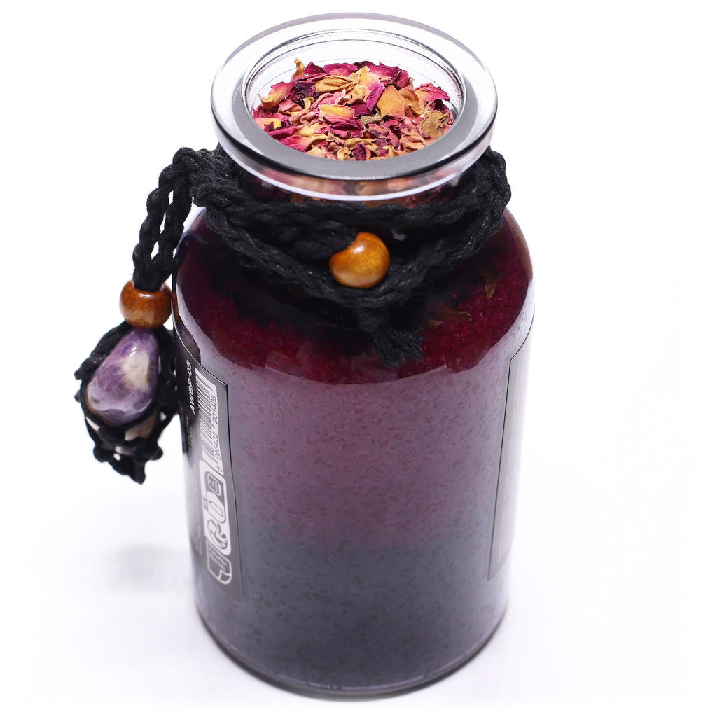 Amethyst Bath Salts & Crystal Amulet - Seduction Ritual Set