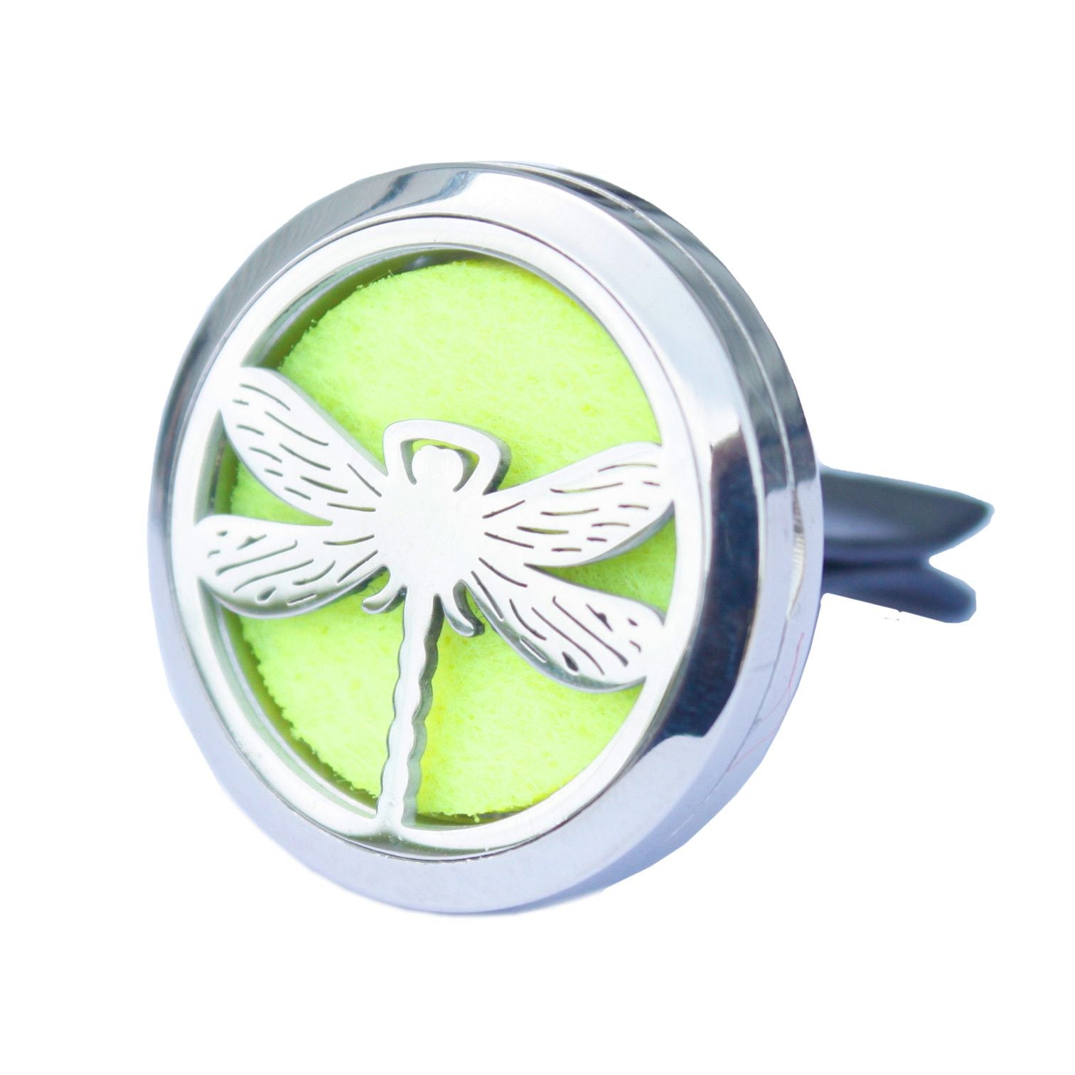 Decorative diffuser with dragonfly design on a green background