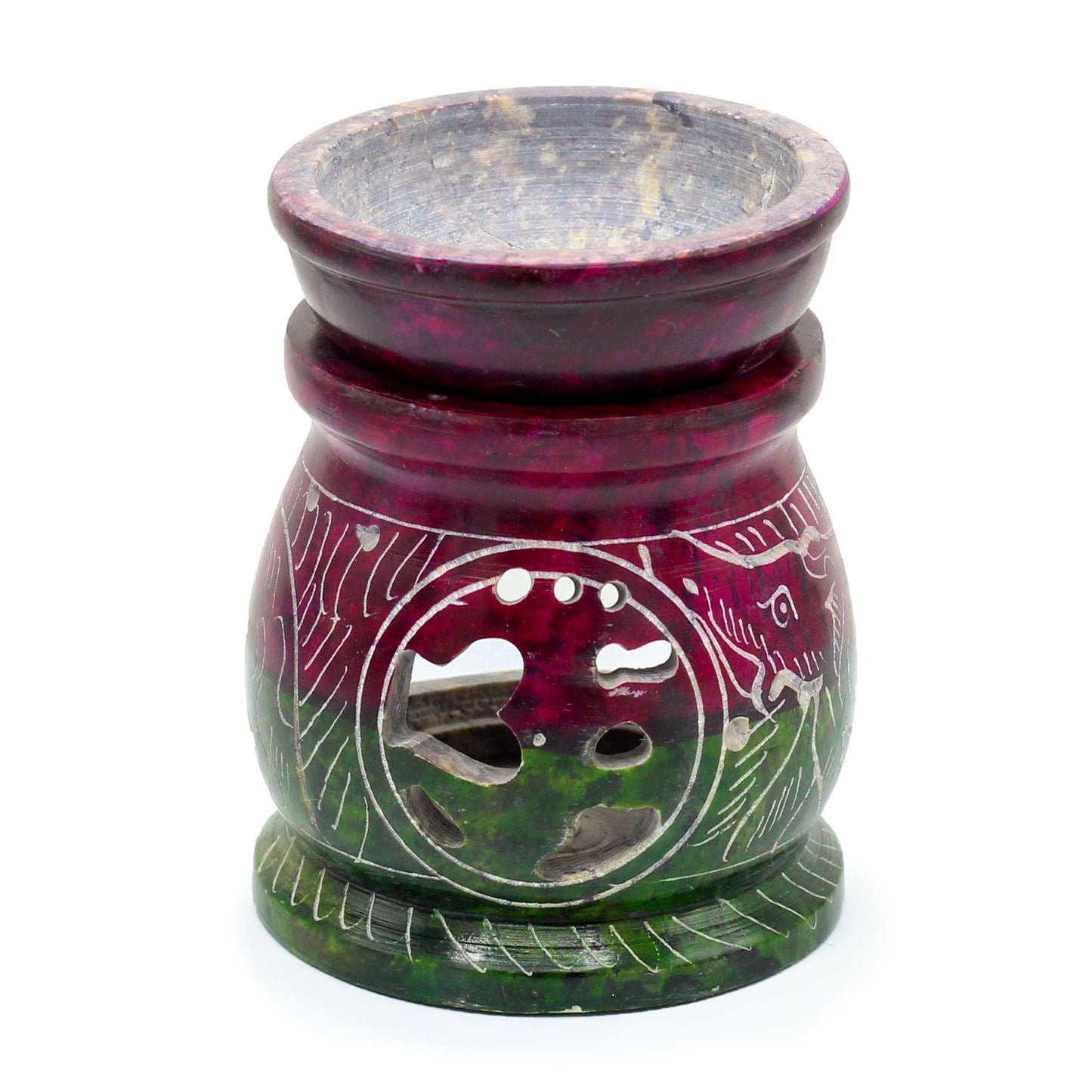 Small Soapstone Fragrance Warmer 8cm - Om & Elephant