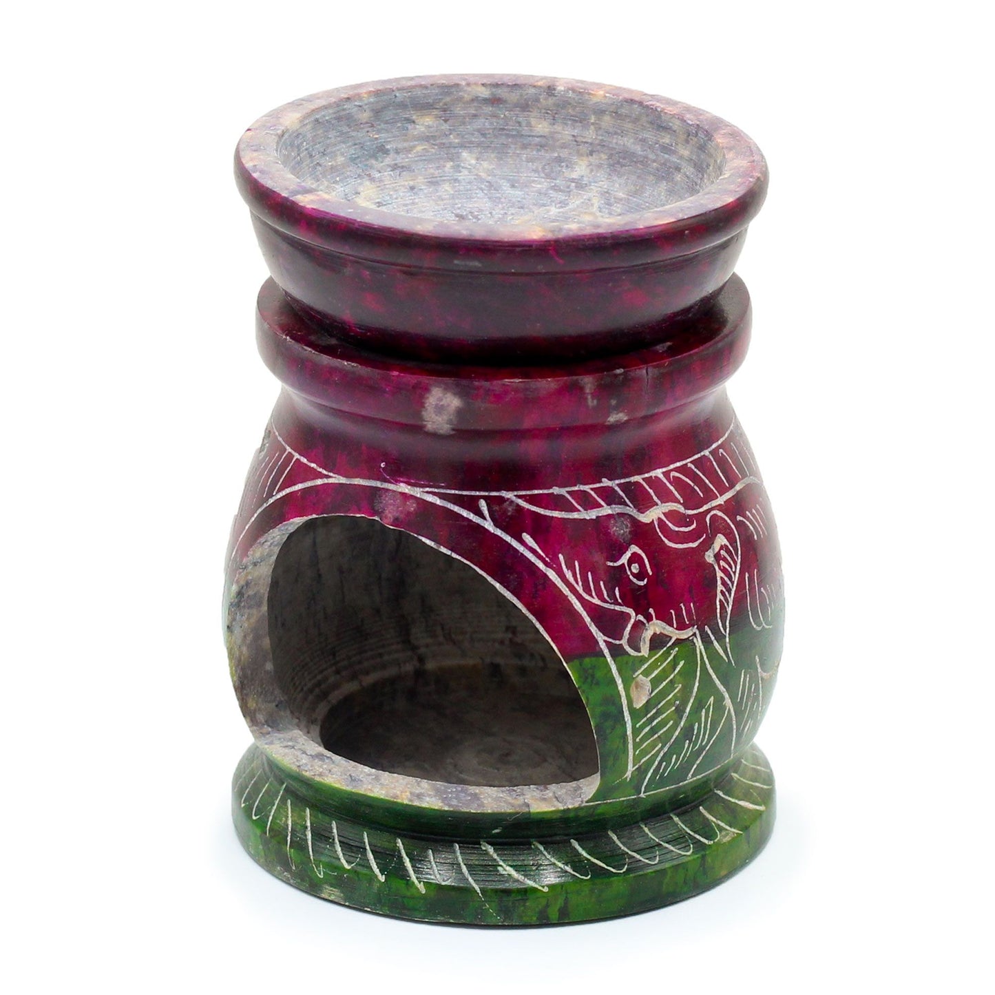 Small Soapstone Fragrance Warmer 8cm - Om & Elephant