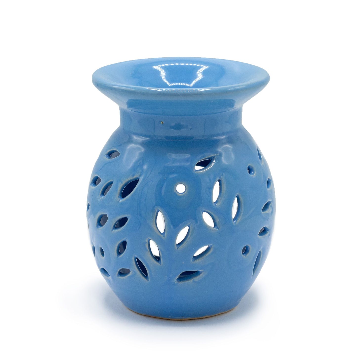 Floral Oil Warmer - Blue