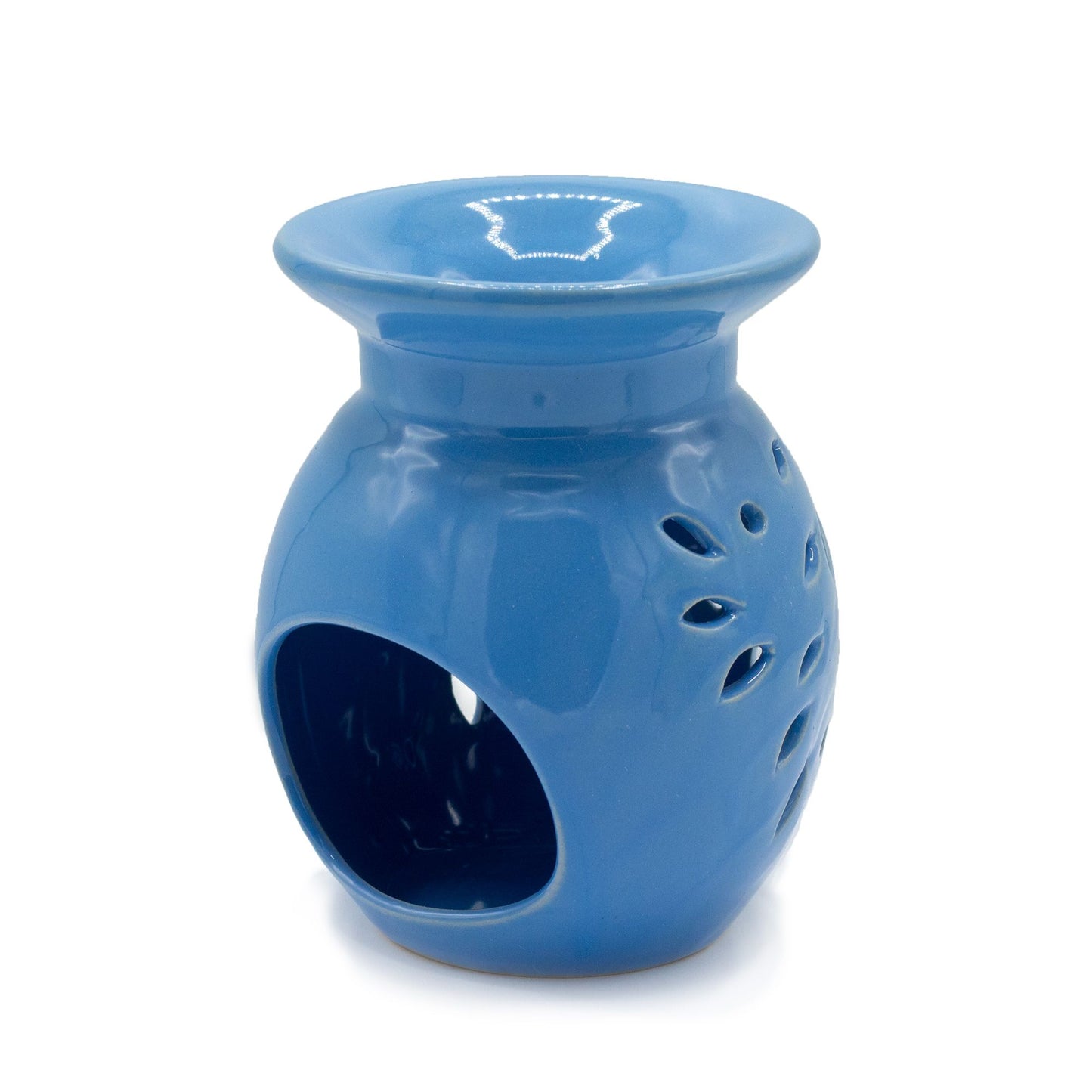 Floral Oil Warmer - Blue
