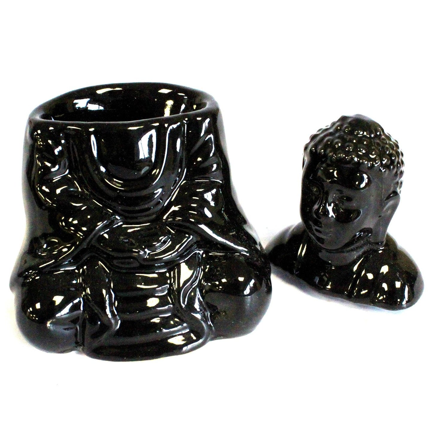 Sitting Buddha Fragrance Warmer - Black