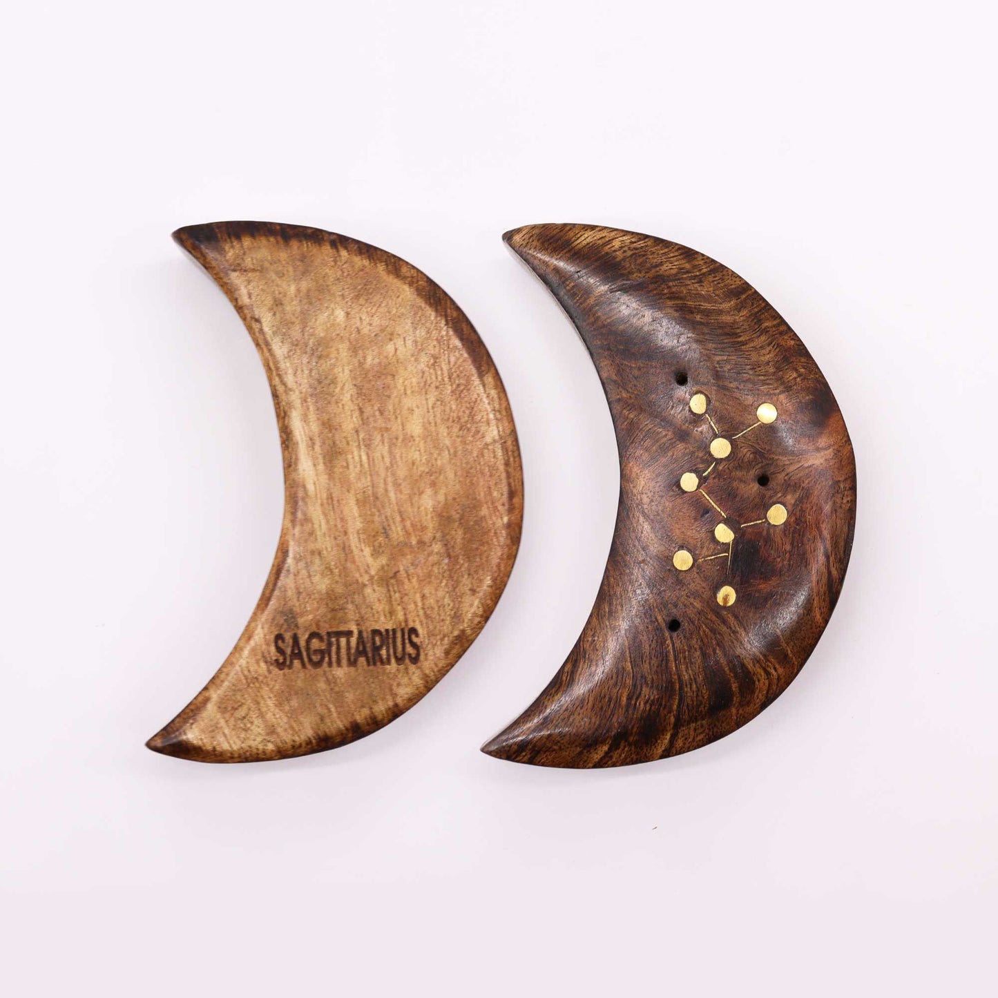 Engraved and Brass Zodiac Sign Incense Burner - Moon