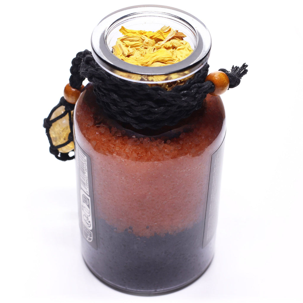 Citrine Bath Salts & Crystal Amulet - Success Ritual Set