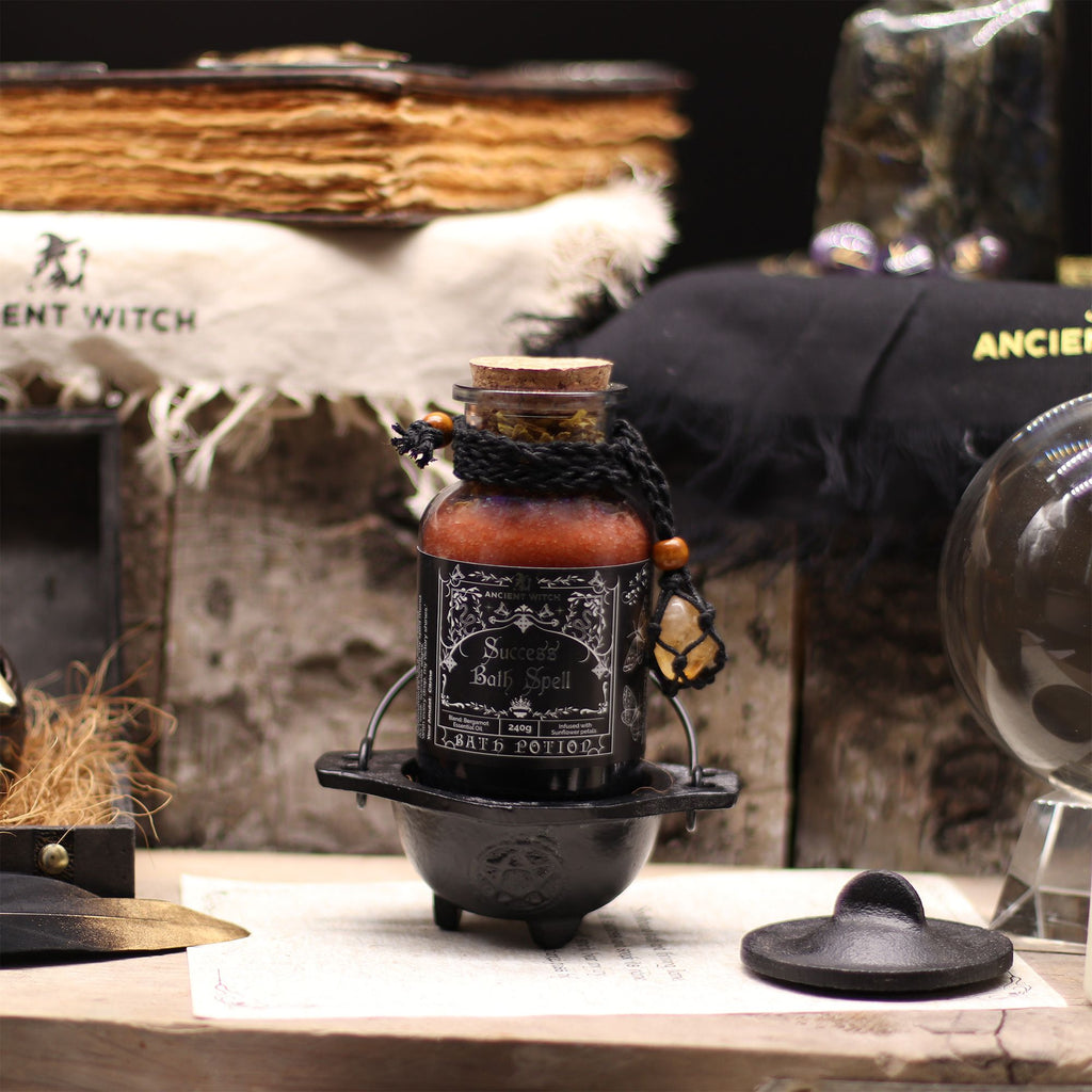 Citrine Bath Salts & Crystal Amulet - Success Ritual Set