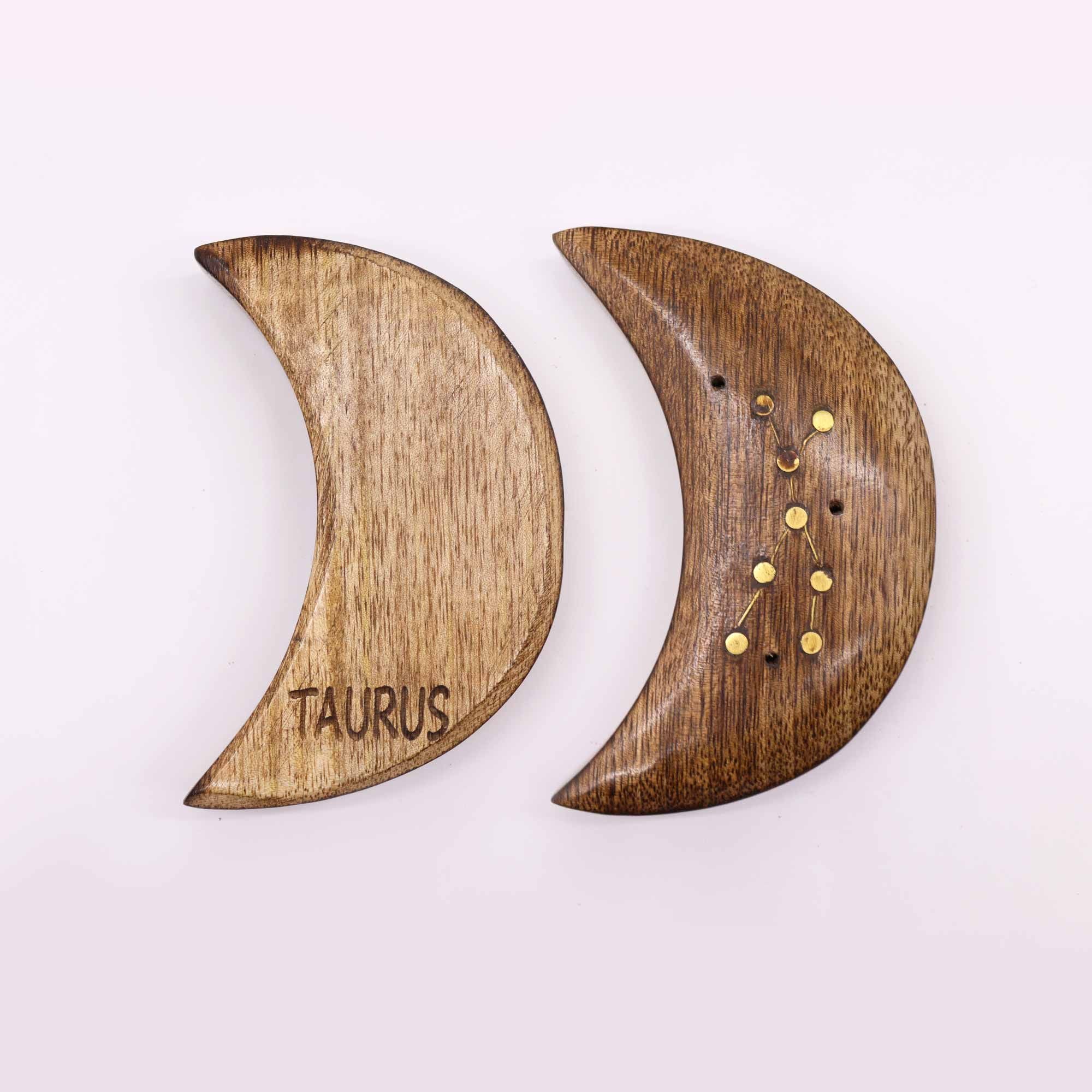 Engraved and Brass Zodiac Sign Incense Burner - Moon